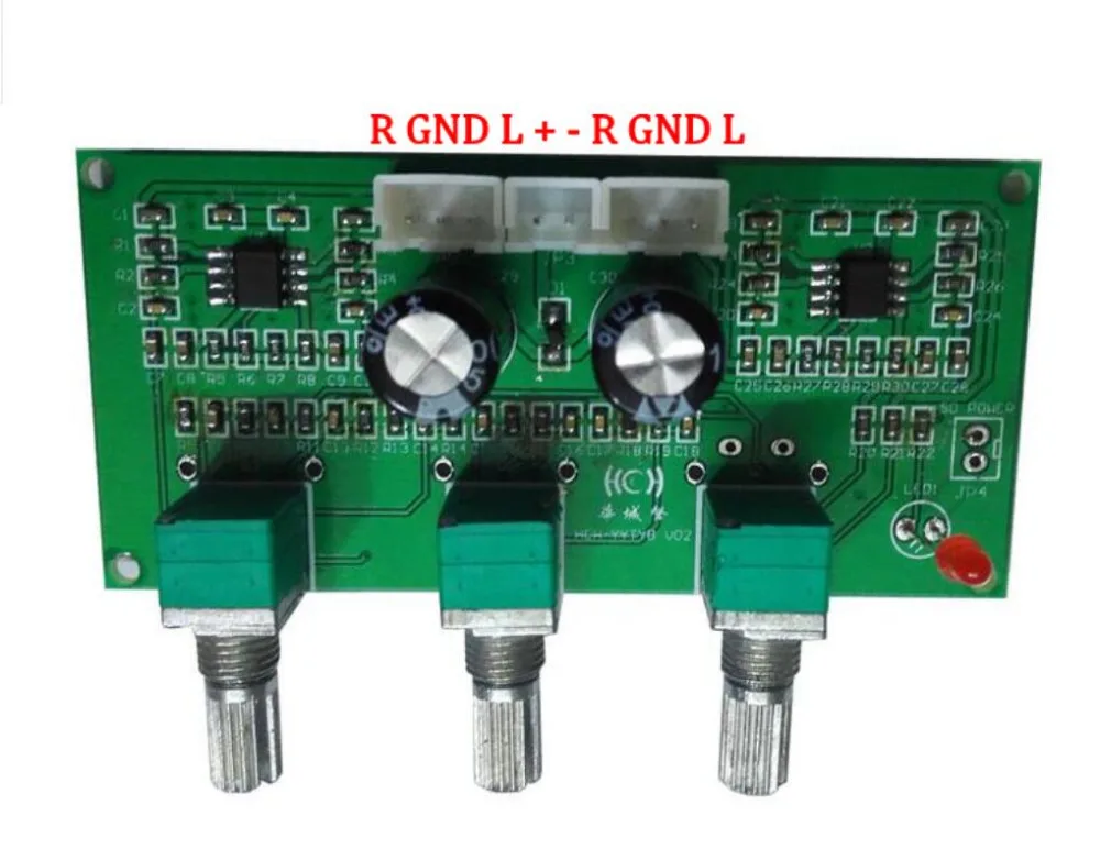 NE5532 HIIF стерео без потерь аудио 2,0 ВЧ регулировка басов тональная плата для цифрового усилителя мощности громкоговоритель с панелью