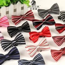 TagerWilen/Детский галстук-бабочка для мальчиков, галстук-бабочка, повседневный галстук-бабочка из полиэстера в полоску, галстук-бабочка для свадьбы, вечерние T-253