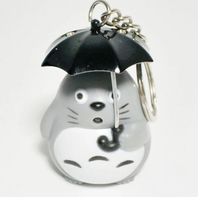 

1PCS Cartoon Anime My Neighbour Totoro Figures Light-up Sound PVC Totoro Tonari no totoro Keychains Collectible Model Toys Gifts