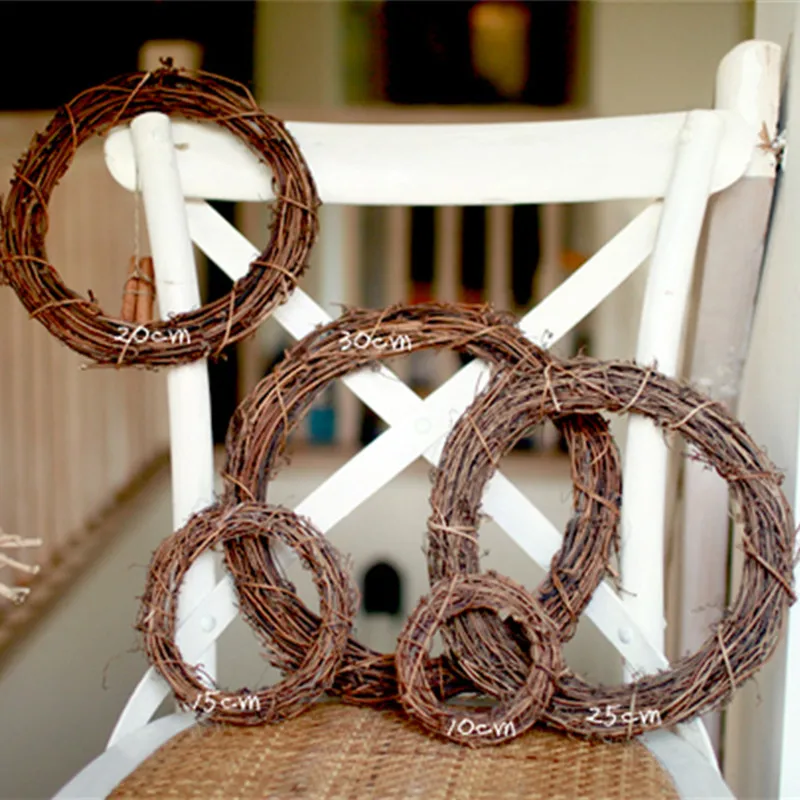 

Natural Grapevine Wreath Star Heart Ring Shape DIY Crafts Base for Christmas Wreath Garland Gift Home Decoration