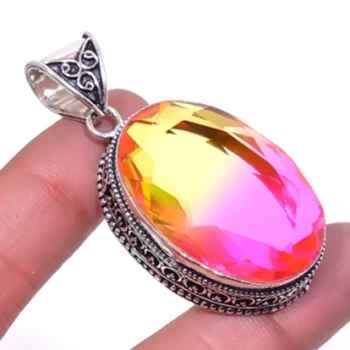

Bi-Color Pendant Silver Overlay over Copper, USA Size 53mm , P6468