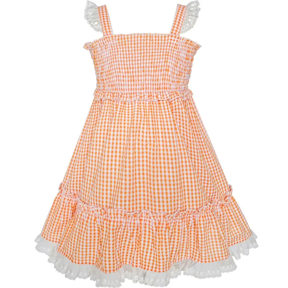 orange sundress wedding