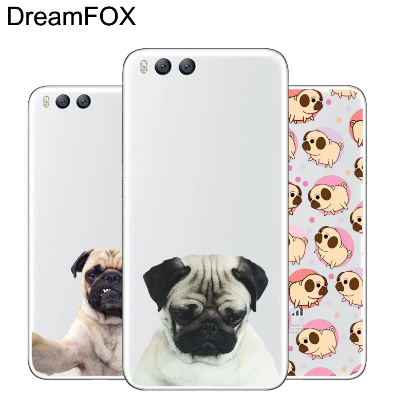 DREAMFOX L025 Cute Dog Soft TPU Silicone Case Cover For Xiaomi Mi Note 2 3 4 5 6 8 SE M5 4C 4S 5C 5S 5X 6X A1 Plus |