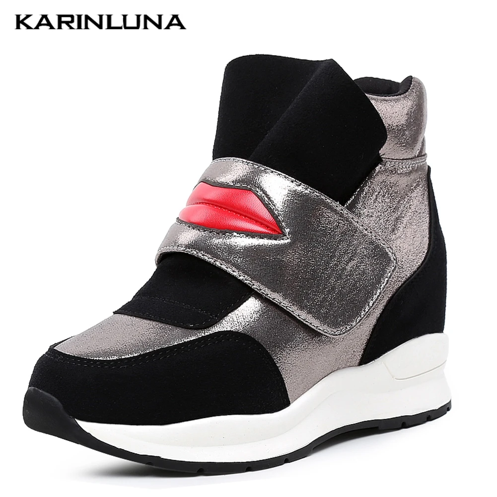 

Karinluna hook&loop high quality black Sneakers Flats Shoes 2019 Leisure INS HOT Fashion Gym casual women Shoes Woman