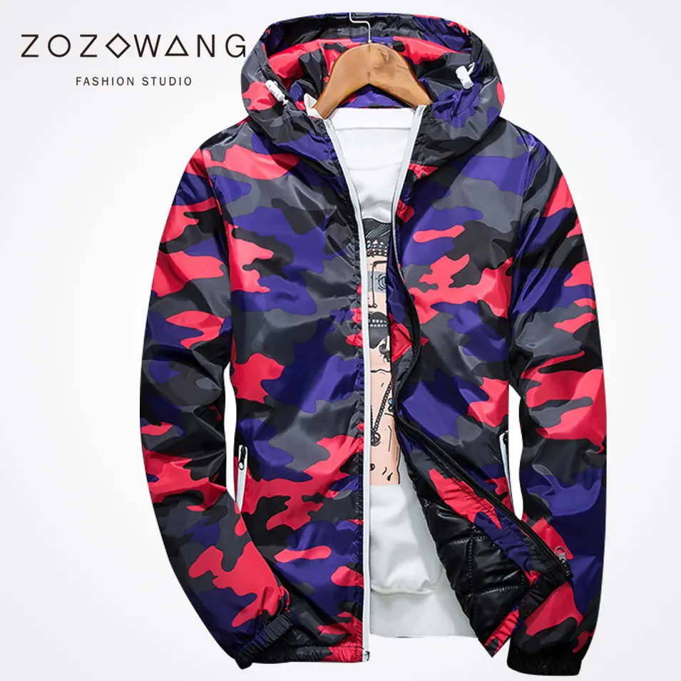 Zozowang new print camouflage Reflector hooded zipper short loose motorcycle winter jacket women thick keep warm winter coat me
