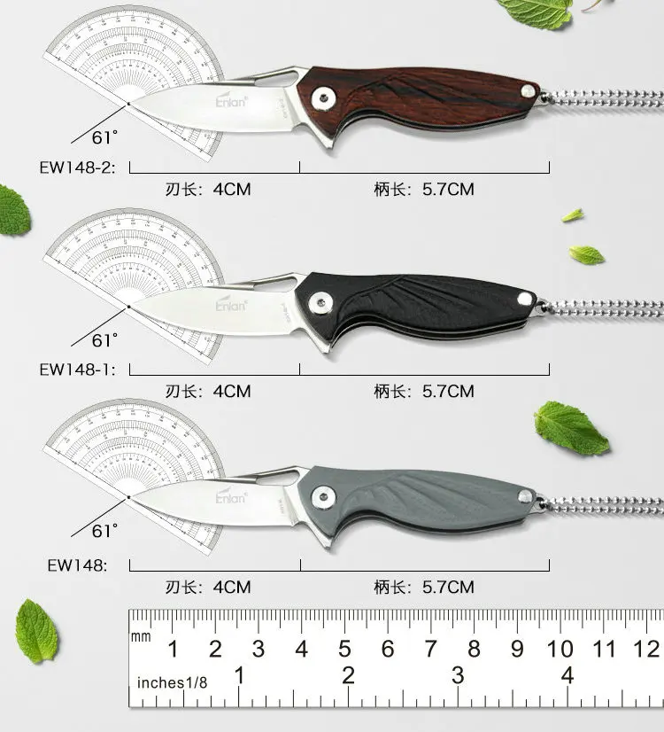 Enlan EW148 12C27 стальной, G10/деревянная ручка складной нож инструмент для выживания кемпинга охотничий карманный нож тактический edc Открытый инструмент