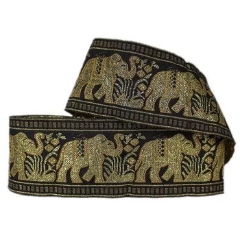 

10yards*6.2cm Chinese Ribbons National Style Digital Elephant Jacquard Ribbon/Webbing DIY Sewing Handmade Curtain Accessories