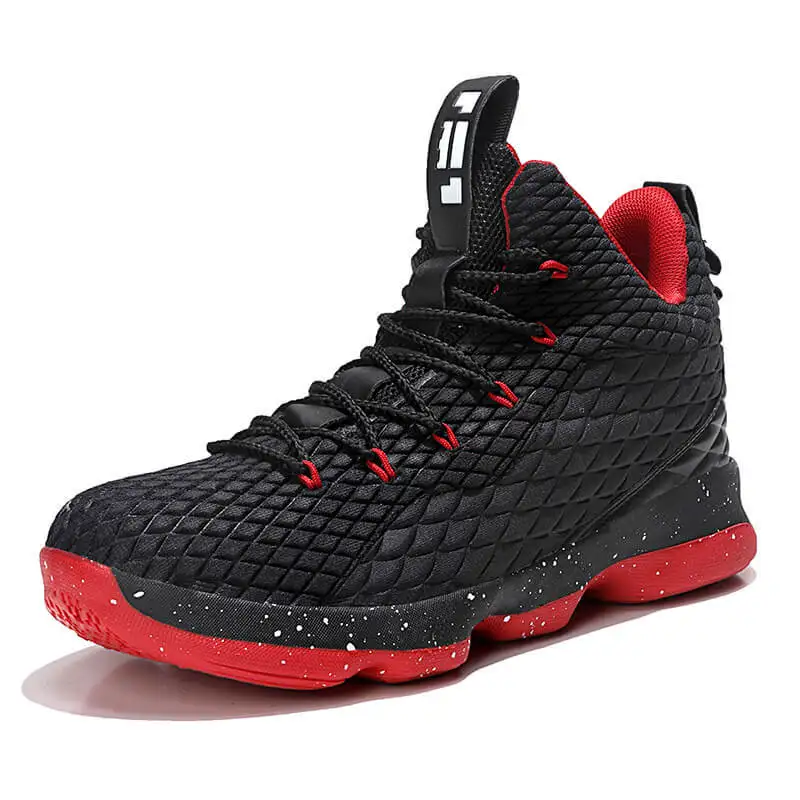 JINBEILEE Basketball Shoes Men's High-top Sneakers Increased Wear-resistant Warm Flying Woven Casual Tide Shoes Outdoor Shoes