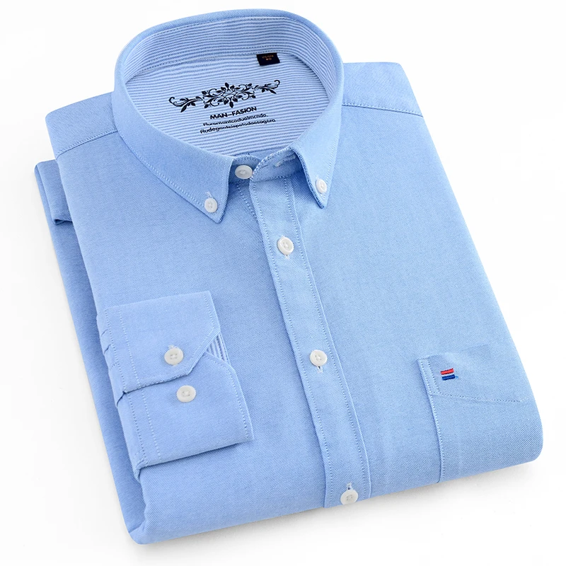 

Mens Dress Shirts Long Sleeve Shirt Men Plaid Dress & Striped Shirt Oxford Mens Shirts Casual Slim Fit Casual Camisa Masculina