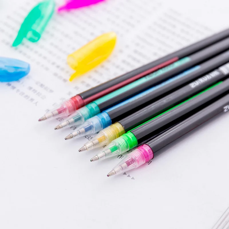 16 шт./партия неоновая цветная ручка маркер для выделения ручки kawaiir ручки Переводные канцелярские школьные принадлежности Ручки