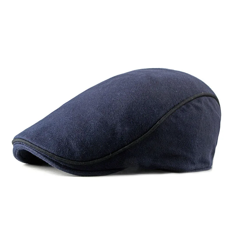 [AETRENDS] Мужская шляпа газетчик кепки Гэтсби шляпы винтаж плоский берет плюща таксиста вождения охотничьи шапки Z-6830 - Цвет: Dark Blue