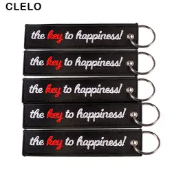 CLELO аксессуаров сумка кулон вышивка ключ к счастью орнамент с брелки тег брелок для рюкзак 5 шт./лот