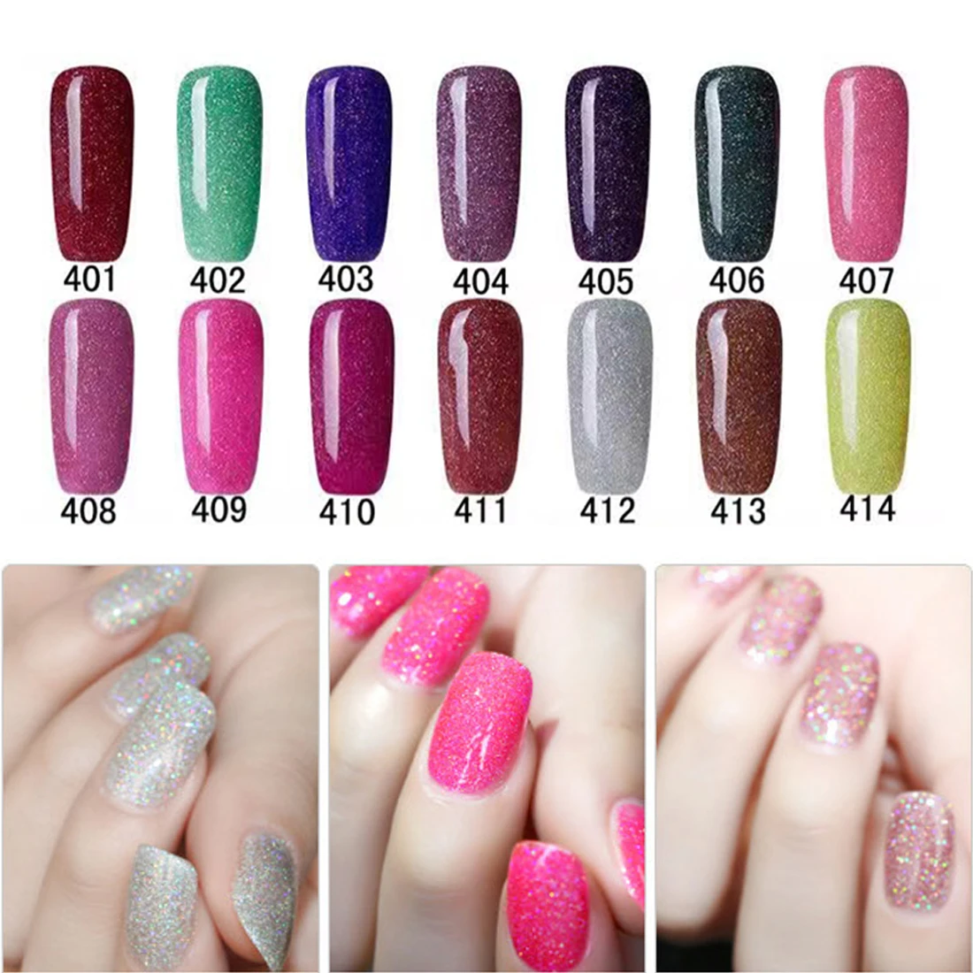 Glitter nail polish multicolor fast drying nail polish semi-permanent nail polish solid color Poland 8ml gel varnish polishing