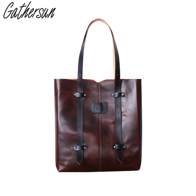 Gathersun Women Shoulder Bag Leather Vintage Top Handle Bags Italian Gathersun Women Shoulder Bag Leather Vintage Top Handle Bags Italian Genuine Las Tote