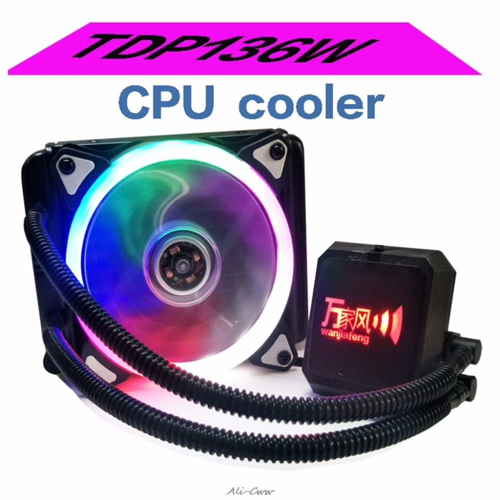 

Liquid Freezer Water Liquid Cooling System CPU Cooler Fan Radiator kit Fluid Dynamic Bearing 120mm Fan with Blue LED Light