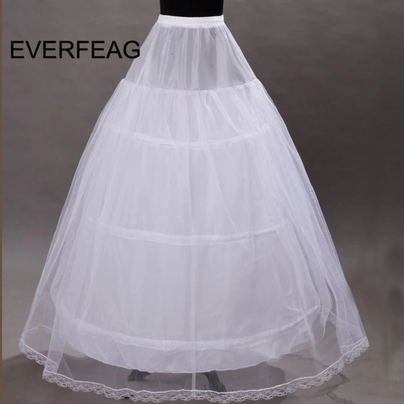 WOWBRIDAL Women 6 Hoops Skirt Crinoline Petticoats Slips Floor Length for Bridal Gown