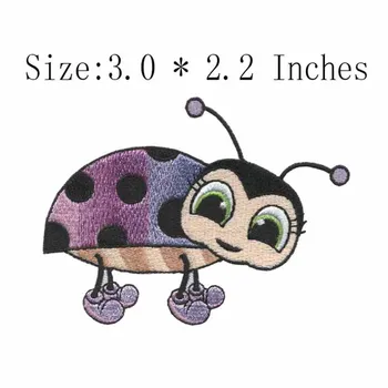 

Littie ladybird embroidery patch 3.0" wide /industrious/FLY AWA/sticky/hot cut border