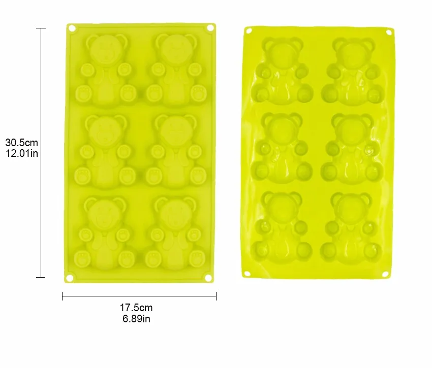 Кухня силиконовая форма для торта кекс «сделай сам» Инструменты для выпечки 6 отверстий медведь Сделай Сам силикон e Пудинг Форма для торта Мыло сделай сам силикон форма