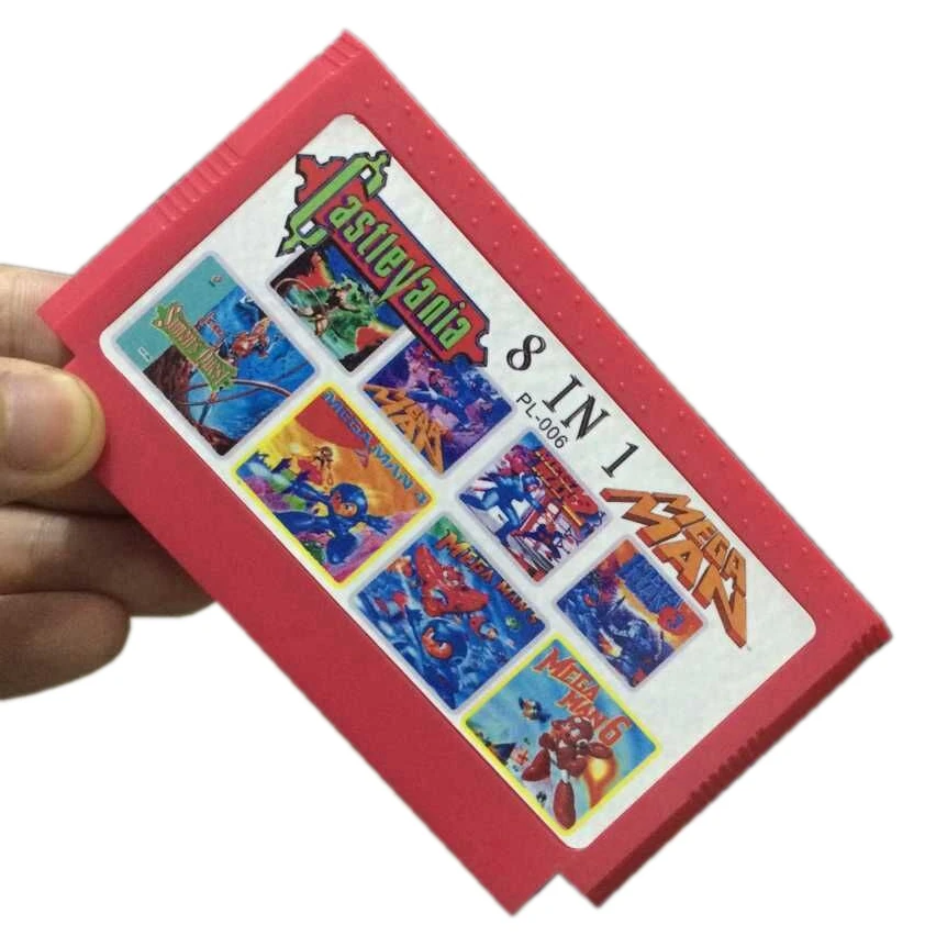 

Super Deal 8 In 1 Game Cartridge with Megaman 1/2/3/4/5/6 + Castlevania 1/2 8bit Game Card Drop shipping!