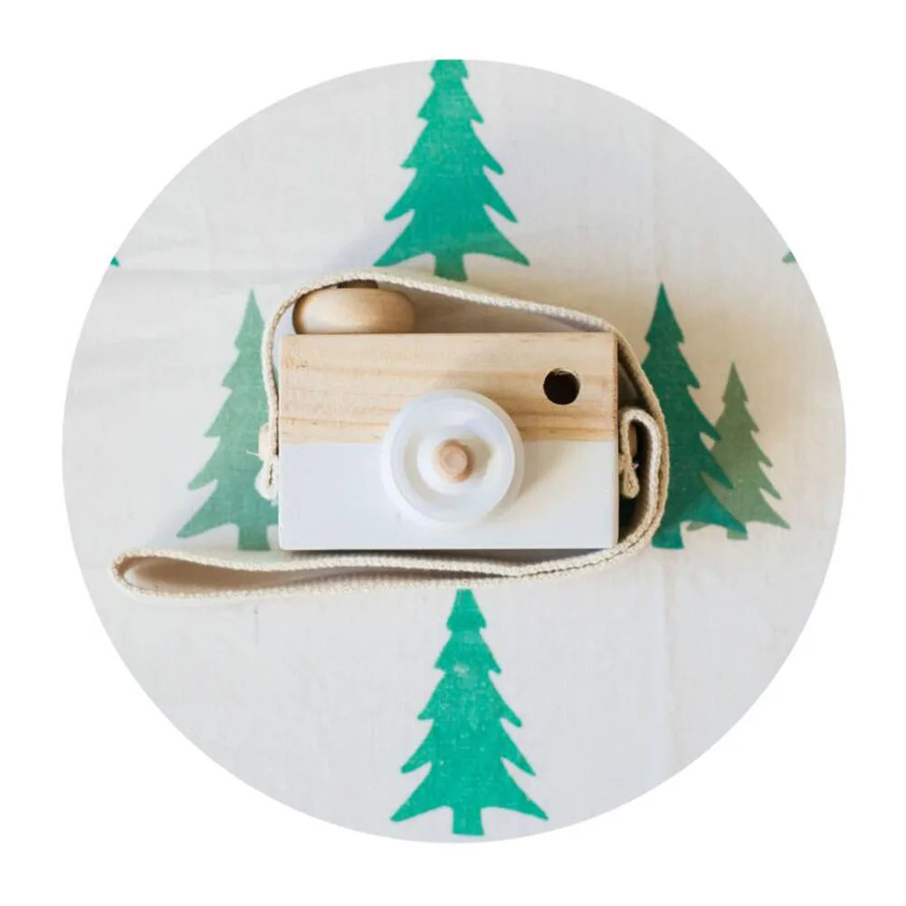 Милая камера детская игрушка для создания ручной работы деревянная камера игрушки для малышей, детей безопасные Развивающие игрушки для детей Подарки Фотография реквизит украшения - Цвет: Белый