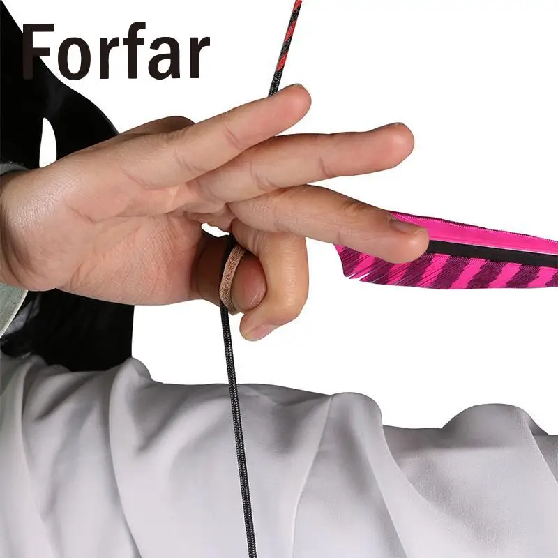 Forfar Arrow Archery Shooting Hunting Faux Leather Finger Ring Thumb