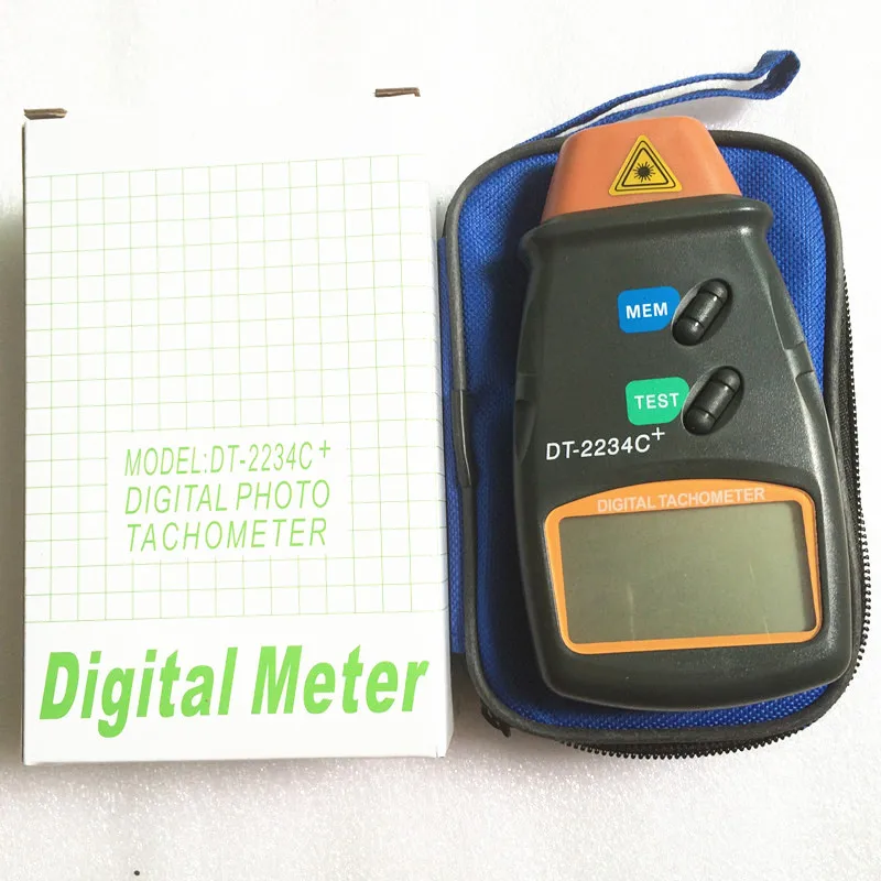 Shooting Speed Meter Shooting Tachometer DT-2234C+ Digital Engine Tachometer Speed Digital Speedometer Laser Photo Tachometer Non Contact Tach Speed Meter