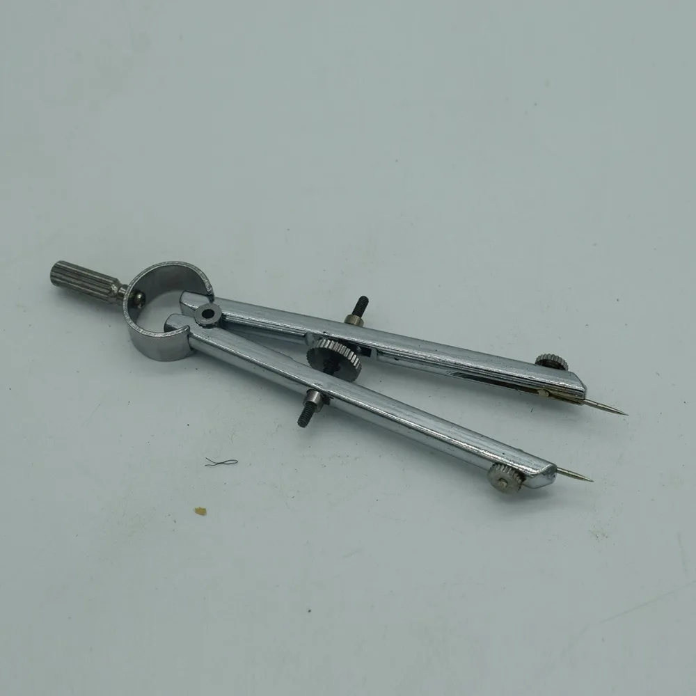 Silver Tone Metal Stationery Spring Bow Dividers Compass jewelry making