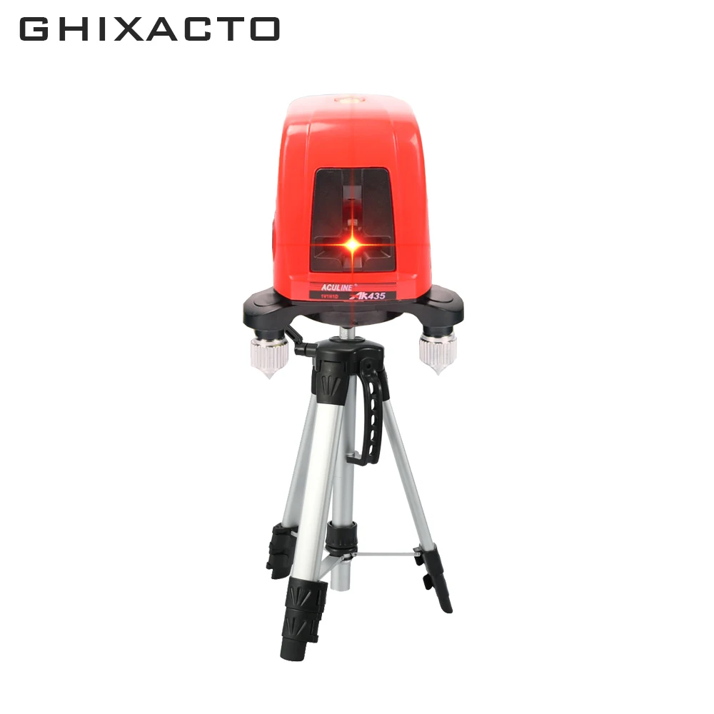NEW AK435 Laser Level 2 Red Cross Line 1 Point 360 Degree Rotary Self leveling Nivel Laser