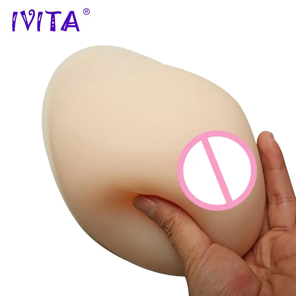 IVITA 3600 г белые реалистичные силиконовые формы груди поддельные для