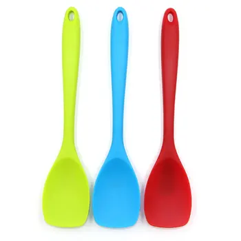 

28cm Large Long Handle Cooking Baking Mixing Spoon Ladle Food Grade Silicone Cooking Utensils Kitchenware