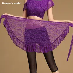 Практика Танцы одежда кружева хип шарф женщины Танцы поясом для девочек танец живота Чиан
