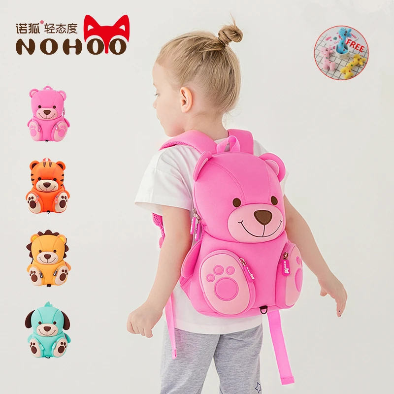 

NOHOO school bags for girls boys mochila escolar high quality waterproof kids Bag 3D Cartoon backpack 3-6 year old schoolbag