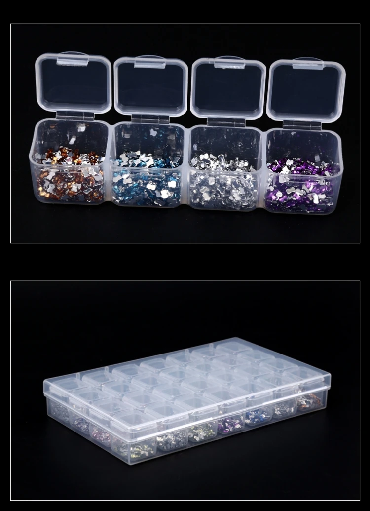 28 grid Dismountable Diamond painting box Embroidery Accessories box Cross Stitch Cases jewelry Organizer Home finishing Storage