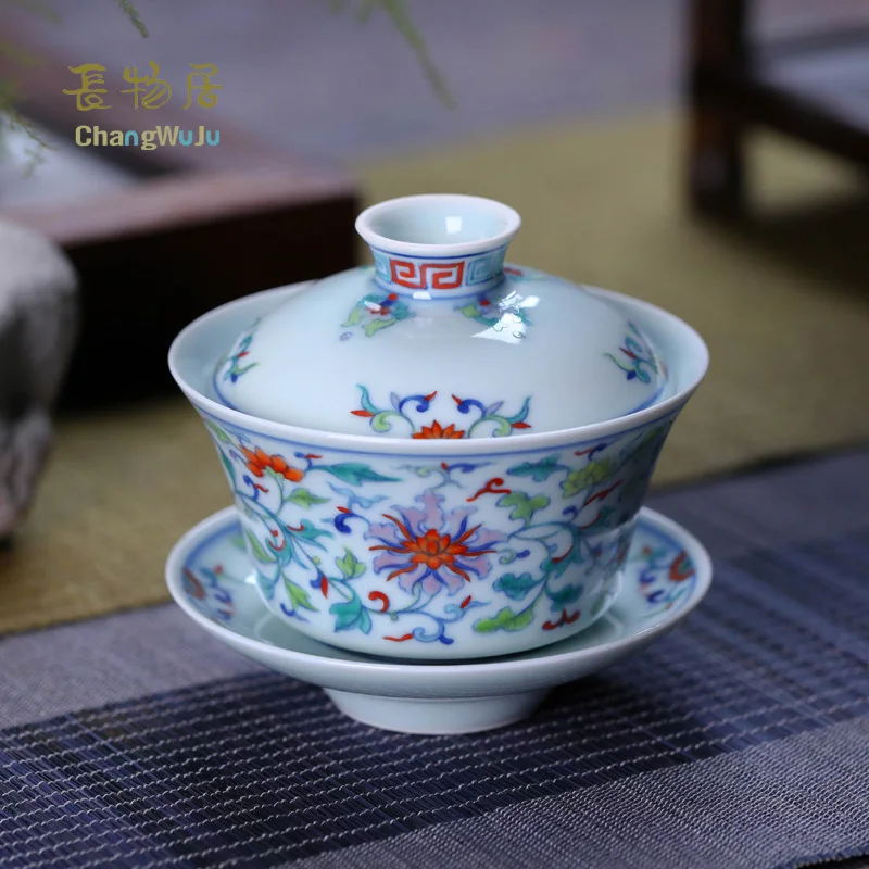 Changwuju в Цзиндэчжэнь чашки и блюдца Эко-дружественных ручная роспись синий белый