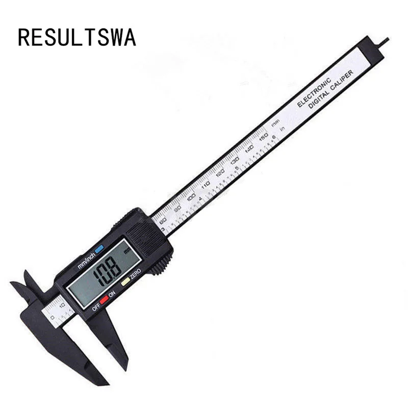 

New Arrival 150mm 6 inch LCD Digital Electronic Carbon Fiber Vernier Caliper Gauge Micrometer Measuring Tool