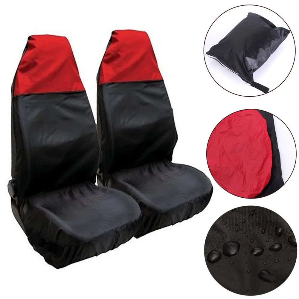 

1 Pair Car seat cover Black and red Equipped with a storage bag oto koltuk kilifi accesorios automovil car styling