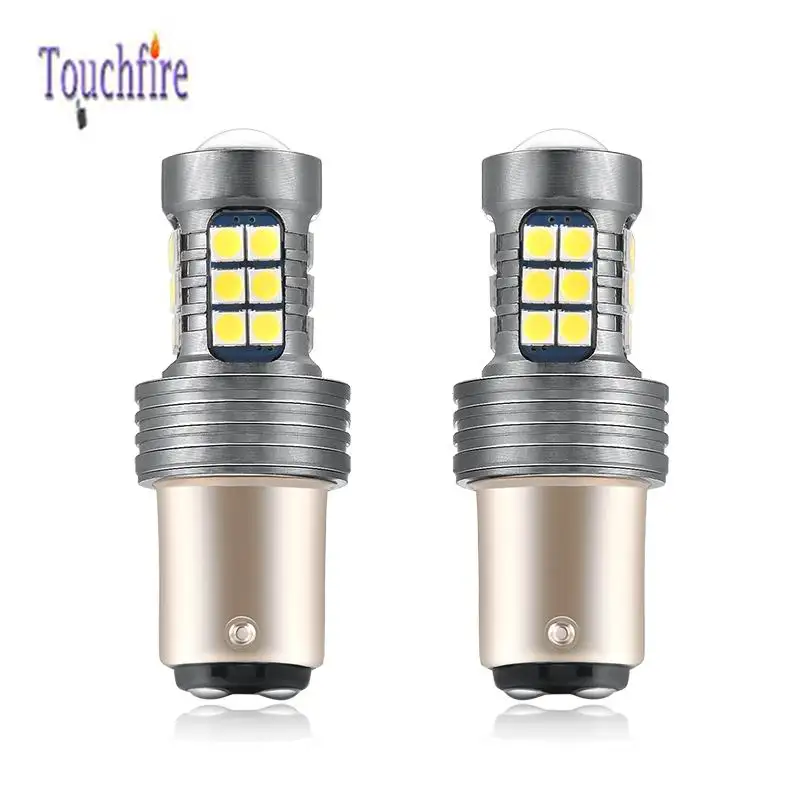 

2PCS P21W Canbus 1156 BA15S 1157 BAY15D T20 7440 W21W 7443 WY21W T15 W16W LED Car Bulb 2600Lm 27LED 3030SMD Reverse Brake Light