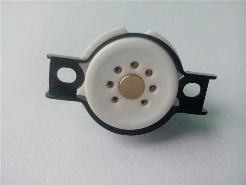 

1pcs ceramic tube socket outlet seat tube CMC Small 7 pin golden for amplifier PCB 6Z4 6X4 EF95 EZ90 EAA91 EF91 6AQ5 6J1
