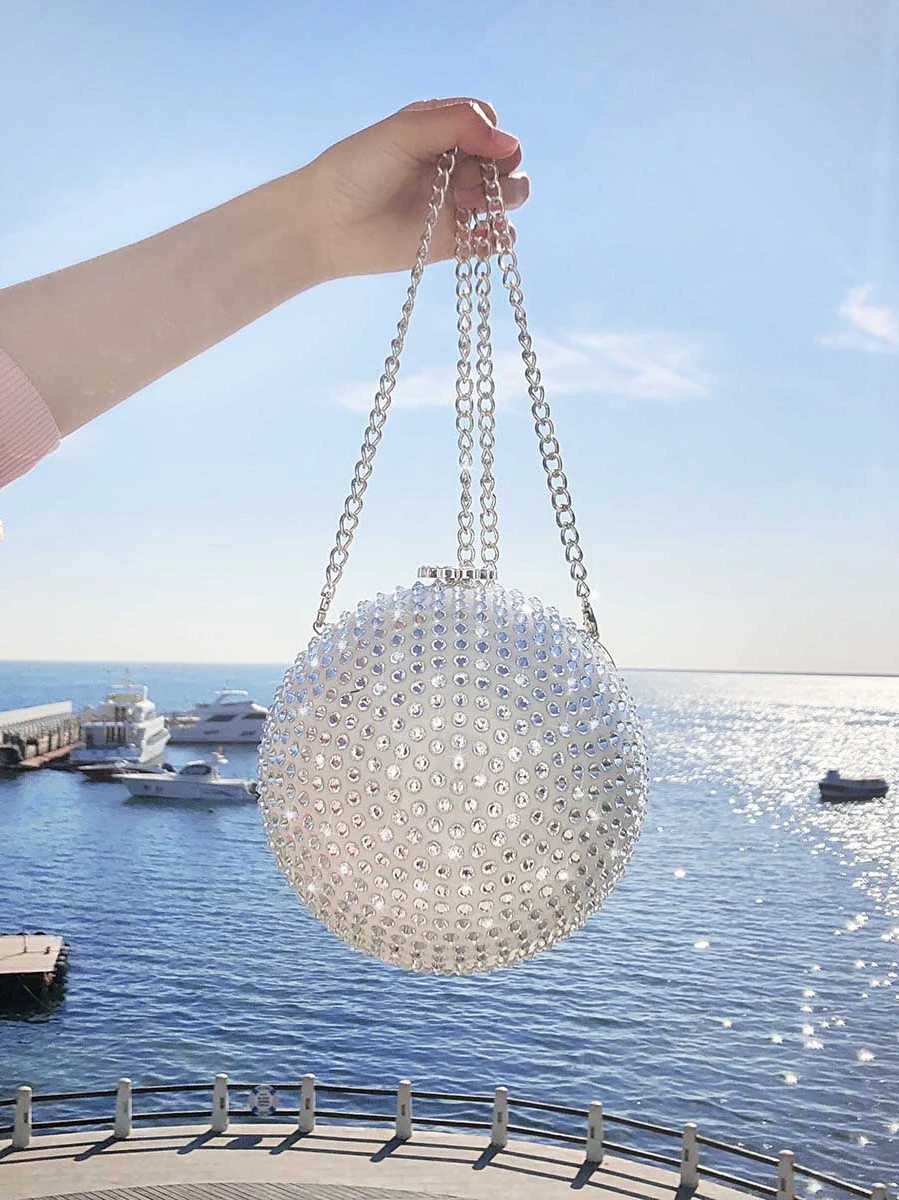 Г. Новые Модные женские Хрустальный шар Pack Full Diamond Pearl Круглые браслеты плеча цепи Сумка для ужина женские