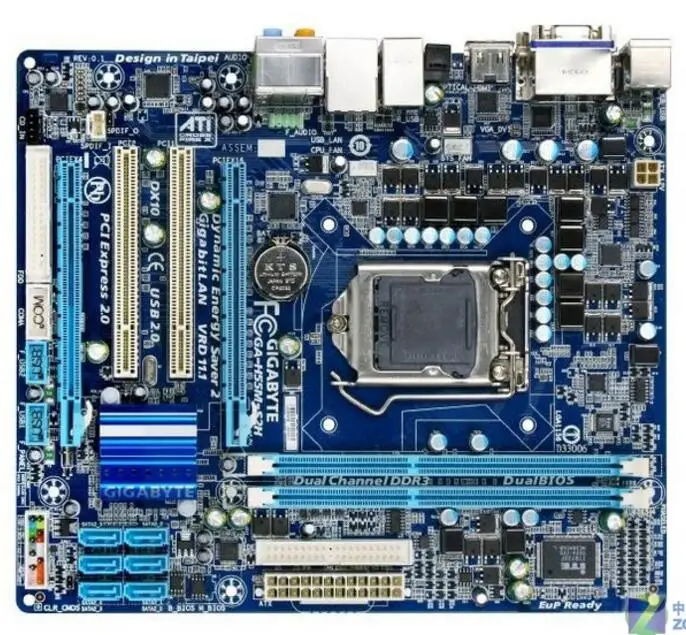 Для Gigabyte GA-H55M-S2H оригинальная б/у настольная материнская плата H55M-S2H H55 Socket LGA 1156 DDR3 |