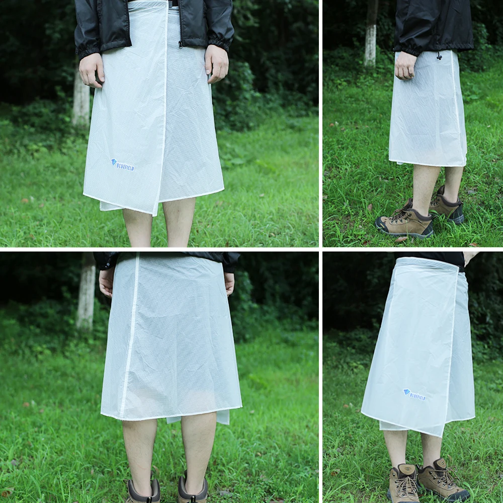 Bluefield ультра-светильник, тонкая непромокаемая юбка, непромокаемые брюки для велоспорта, кемпинга, походов, дождевых штанов, складываемая ветрозащитная юбка