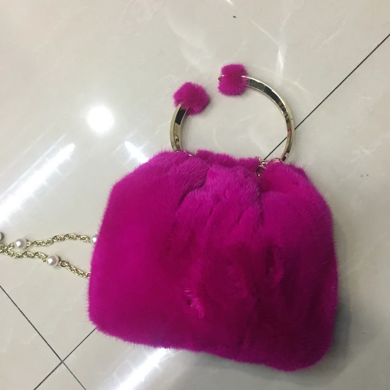 100% natural mink fur handbag (1)