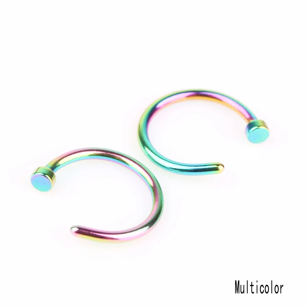 

Body Ring Fake Piercing Jewelry 5 Colors Women Nostril Nose Hoop Stainless Steel Nose Rings clip on nose Body Jewelry