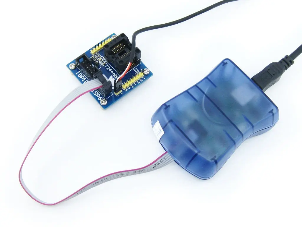 Адаптер программирования T24 + ADP ATtiny24 ATtiny44 ATtiny84 SOIC14 (150 мил) AVR тестовая сгорающая