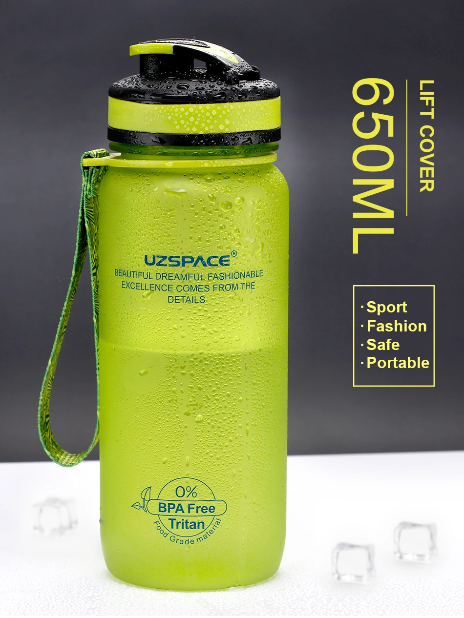 650 мл пищевые спортивные бутылки для воды, пластиковые герметичные высококачественные Портативные велосипедные бутылки для путешествий, кемпинга, пеших прогулок, BPA Free