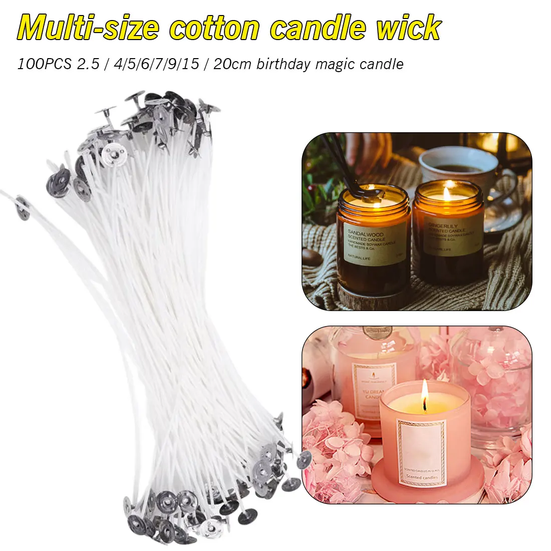 DIY Party Birthday Candles Magic Relighting Candle White Cotton Candle