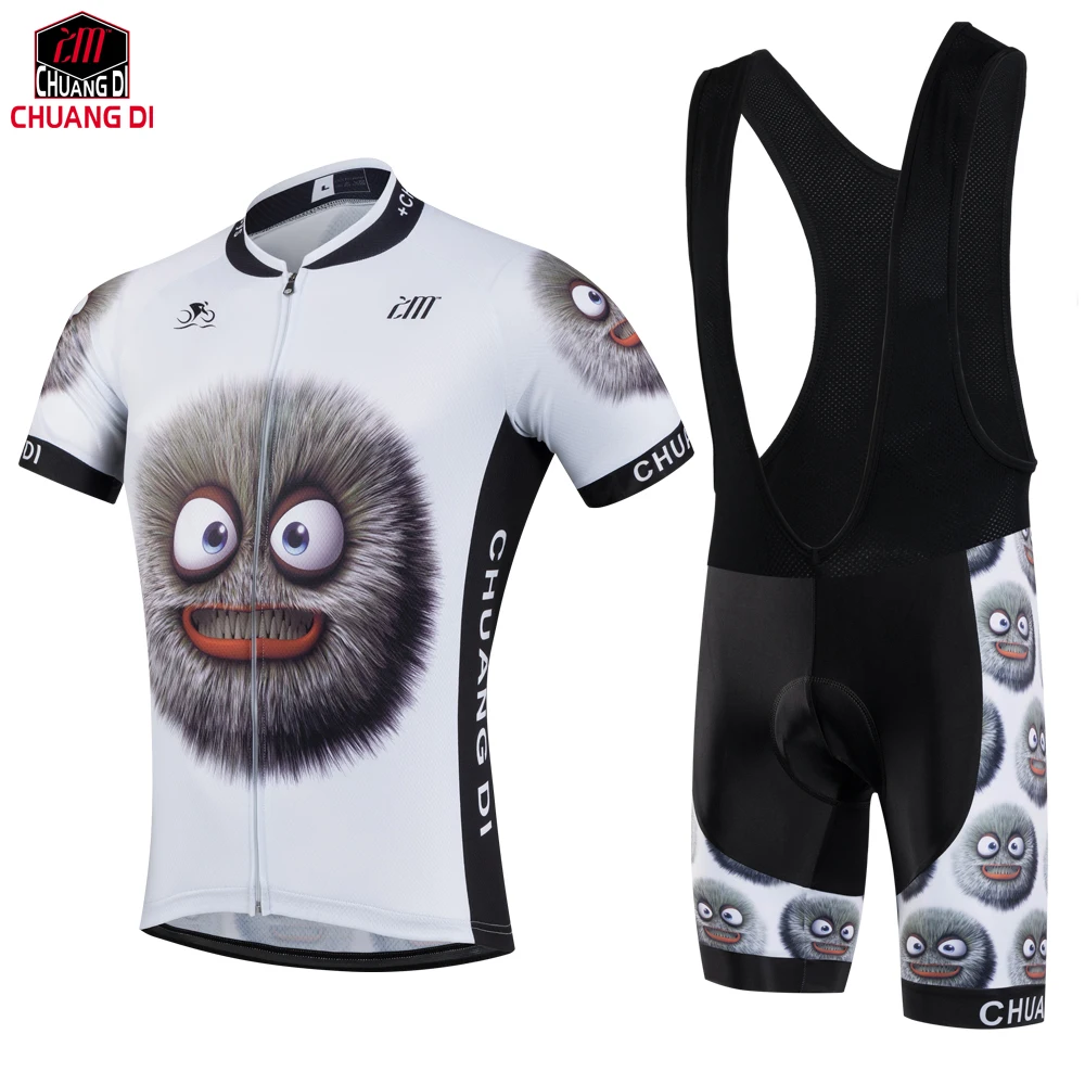 

2017 Man Funny cartoon sports Cycling Jersey Bike Short Sleeve Sportswear New Cycling Clothing & Bib shorts