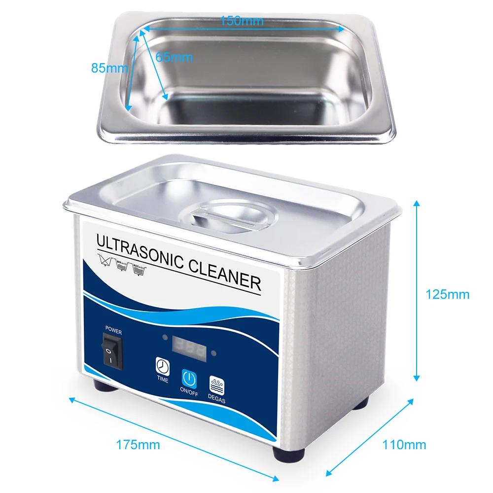 Günstig Digitale Ultraschall reiniger 60W Sonicator bad 40Khz degas für gold splitter Schmuck gläser jade halskette oxide rost öl washer