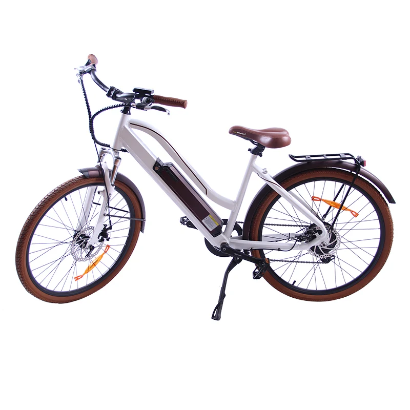 EZBIKE 2" 250W MOTOR Electric Bike Aluminum EBike 21 Speed Mountain Bike City Road Electric Power Bicycle Disc brake Bicicleta - Цвет: White