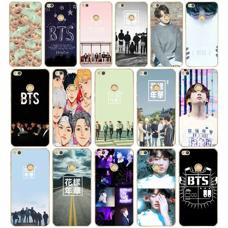 

36DD bts bangtan boys 02Hard Transparent Cover Case for Huawei p8 P20 honor 9 Lite mate 10 pro y6 y5 2017